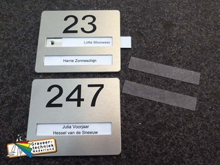 Naamhouder met kamernummer - huisnummer